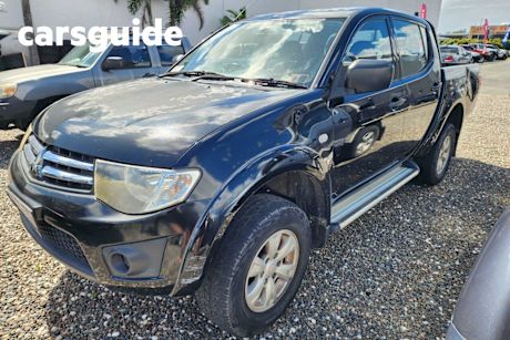 Black 2013 Mitsubishi Triton Double Cab Utility GLX (4X4)