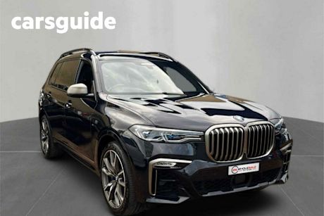 Blue 2019 BMW X7 Wagon M50D