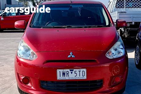 Red 2014 Mitsubishi Mirage Hatchback ES