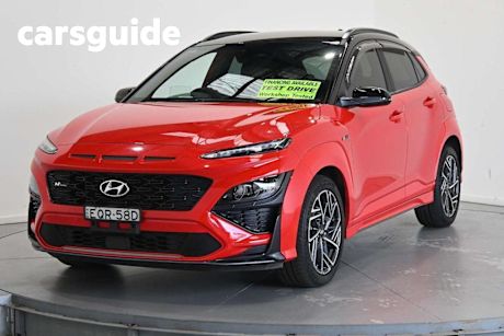 Red 2021 Hyundai Kona Wagon N Line Premium SRF (awd)