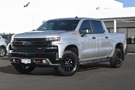 Silver 2022 Chevrolet Silverado Crew Cab Utility 1500 LT Trail Boss