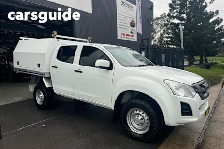 White 2019 Isuzu D-MAX Crew Cab Chassis SX (4X4)