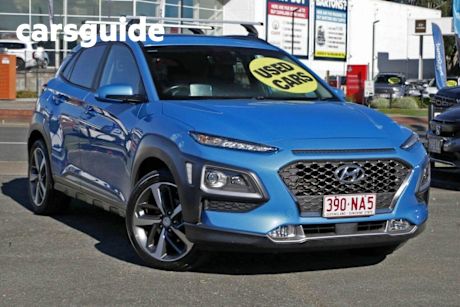 Blue 2019 Hyundai Kona Wagon Highlander S.roof (fwd)