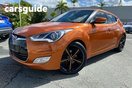Orange 2012 Hyundai Veloster Coupe +