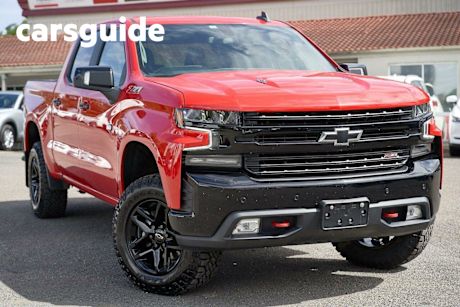 Red 2022 Chevrolet Silverado Crew Cab Utility 1500 LT Trail Boss