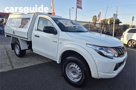 White 2018 Mitsubishi Triton Cab Chassis GLX (4X4)