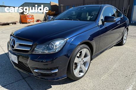 Blue 2015 Mercedes-Benz C180 Coupe