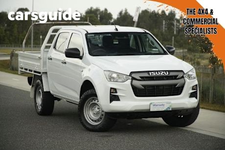 White 2021 Isuzu D-MAX Crew Cab Chassis SX (4X4)