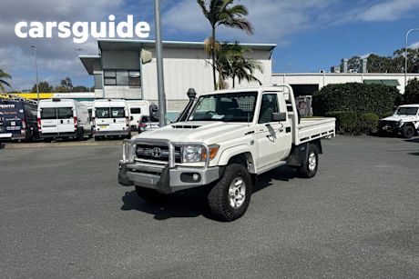 White 2019 Toyota Landcruiser Cab Chassis GXL (4X4)