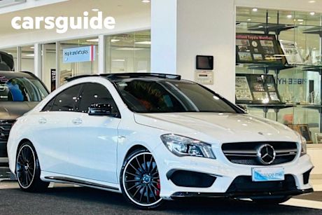 White 2016 Mercedes-Benz CLA45 Coupe AMG