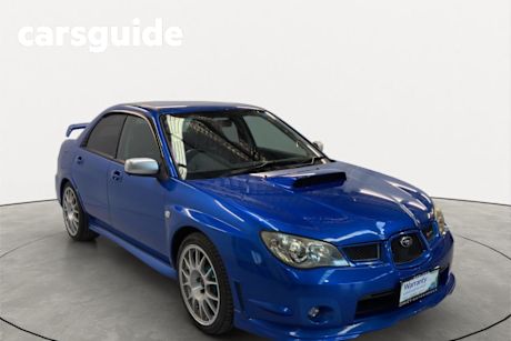 Blue 2005 Subaru Impreza Hatch WRX S204