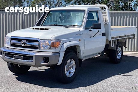 White 2019 Toyota Landcruiser Cab Chassis GXL (4X4)