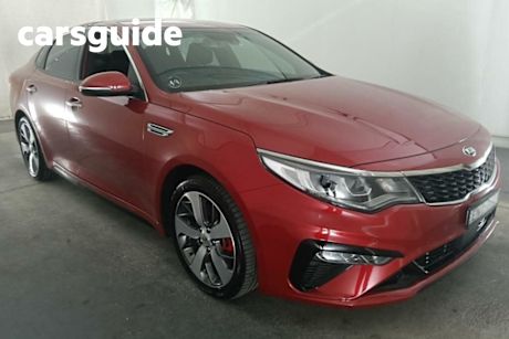 Red 2019 Kia Optima Sedan GT NAV (black Leather)