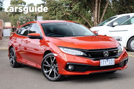 Orange 2021 Honda Civic Hatch RS