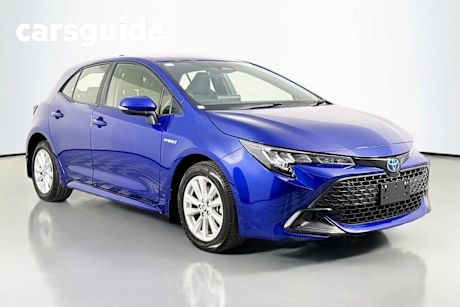 Blue 2023 Toyota Corolla Hatchback Ascent Sport + Conv PK Hybrid