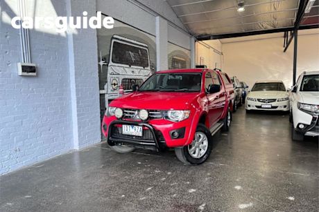 Red 2014 Mitsubishi Triton Double Cab Utility GLX (4X4)