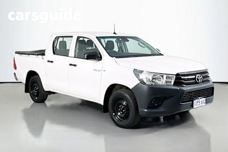 White 2020 Toyota Hilux Double Cab Pick Up Workmate