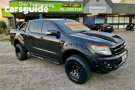 Black 2012 Ford Ranger Dual Cab Utility XLT 3.2 (4X4)