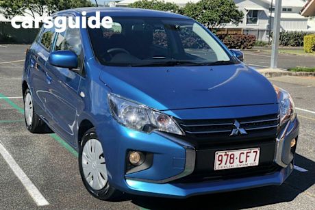 Blue 2021 Mitsubishi Mirage Hatchback ES