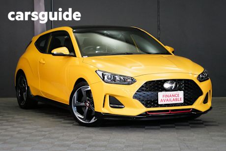 Yellow 2020 Hyundai Veloster Coupe Turbo Premium