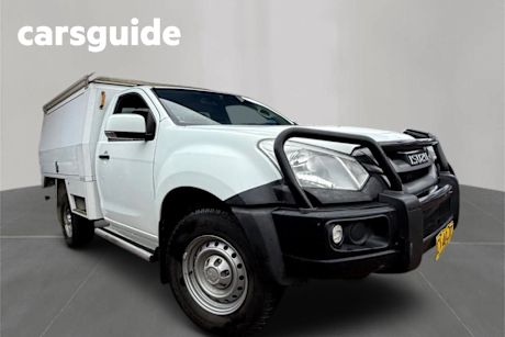 White 2019 Isuzu D-MAX Cab Chassis SX (4X4)