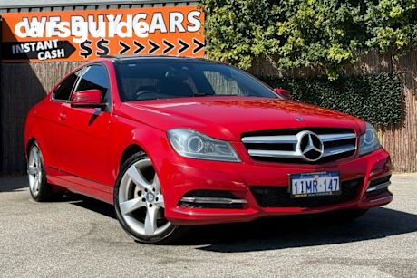 Red 2013 Mercedes-Benz C250 Coupe CDI Sport BE