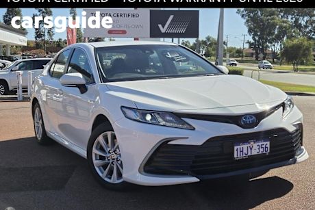 White 2021 Toyota Camry Sedan Ascent Hybrid