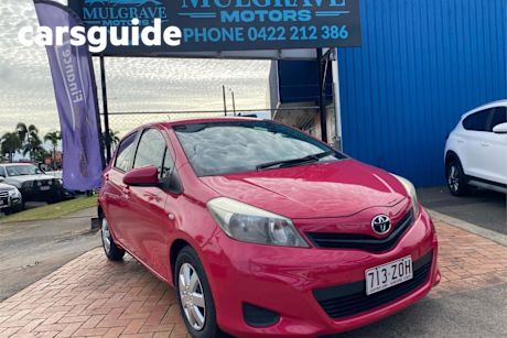 Red 2012 Toyota Yaris Hatchback YR