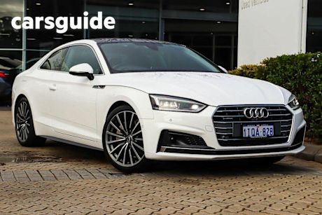 White 2019 Audi A5 Coupe 45 Tfsi Quattro S Tronic Sport