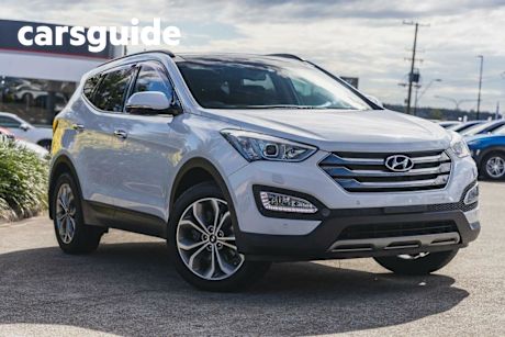 White 2014 Hyundai Santa FE Wagon Highlander Crdi (4X4)