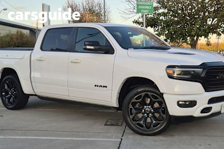 White 2021 Ram 1500 Crew Cab Utility Limited Rambox (hybrid)