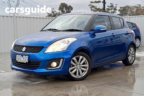 Blue 2015 Suzuki Swift Hatchback GLX