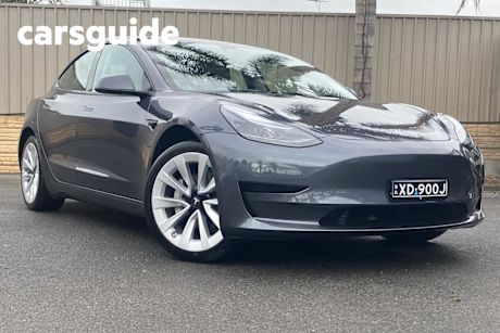 Silver 2023 Tesla Model 3 Sedan Rear-Wheel Drive