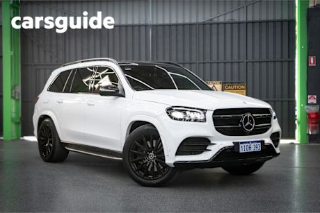 White 2023 Mercedes-Benz GLS Wagon 450 4Matic (hybrid)