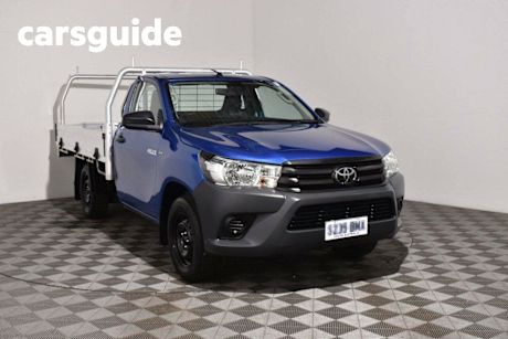 Blue 2020 Toyota Hilux Cab Chassis Workmate