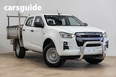 White 2021 Isuzu D-MAX Crew Cab Chassis SX (4X4)