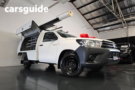 White 2019 Toyota Hilux Cab Chassis Workmate