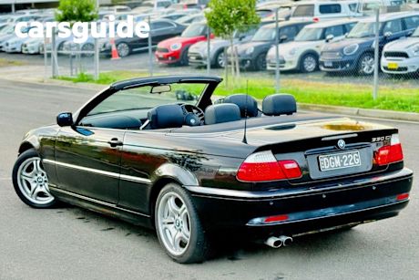 Black 2004 BMW 330CI Convertible