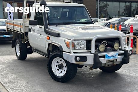 White 2018 Toyota Landcruiser Cab Chassis Workmate (4X4)