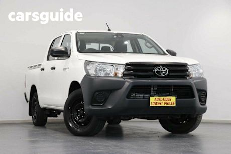 White 2020 Toyota Hilux Double Cab Pick Up Workmate