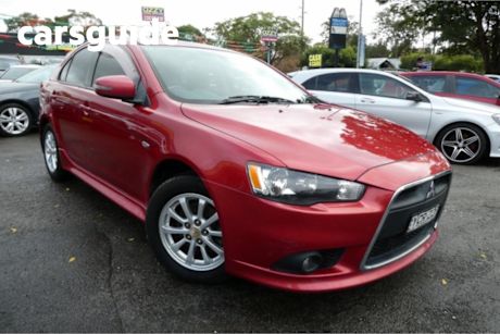 Red 2015 Mitsubishi Lancer Hatchback GSR Sportback