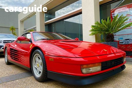 Red 1988 Ferrari F512M Coupe (No Badge)