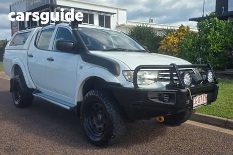 White 2015 Mitsubishi Triton Double Cab Utility GLX (4X4)