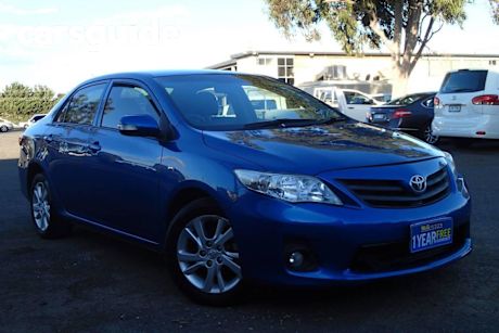 Blue 2012 Toyota Corolla Sedan Ascent Sport