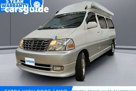 White 2000 Toyota Hiace Commercial