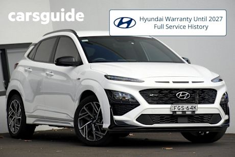 White 2022 Hyundai Kona Wagon N Line (awd)