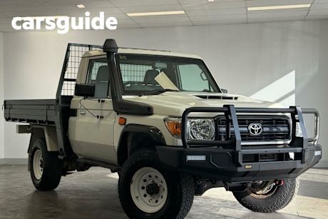White 2018 Toyota Landcruiser Cab Chassis Workmate (4X4)