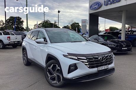 White 2022 Hyundai Tucson Wagon Highlander (fwd)