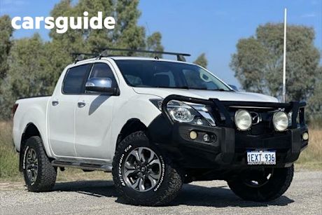 White 2015 Mazda BT-50 Dual Cab Utility GT (4X4)