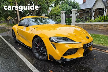 Yellow 2023 Toyota Supra Coupe GTS +alcantara Seats